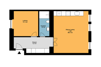 Pronájem bytu 2+kk v osobním vlastnictví 51 m², Praha 1 - Staré Město