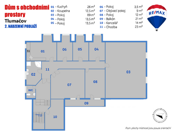 Prodej obchodních prostor 380 m², Tlumačov