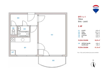 Prodej bytu 1+1 v osobním vlastnictví 41 m², Brno