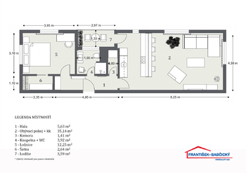 Prodej bytu 2+kk v osobním vlastnictví 61 m², Praha 10 - Kolovraty