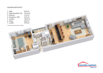 Prodej bytu 2+kk v osobním vlastnictví 61 m², Praha 10 - Kolovraty