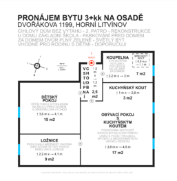Pronájem bytu 3+kk v osobním vlastnictví 51 m², Litvínov