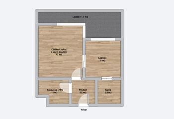 Pronájem bytu 2+kk v osobním vlastnictví 46 m², Olomouc