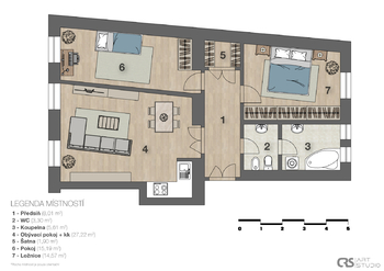 Pronájem bytu 3+kk v osobním vlastnictví 76 m², Praha 2 - Vinohrady