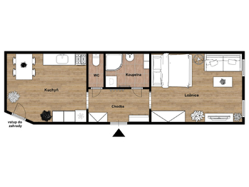 Pronájem bytu 1+1 v osobním vlastnictví 40 m², Louny