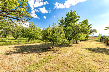 Pohled ze země. - Prodej pozemku 924 m², Pleše