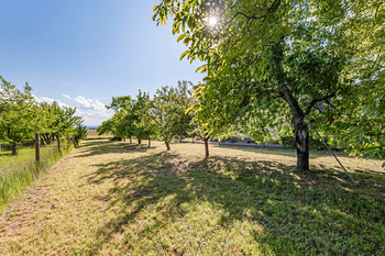Pohled ze země. - Prodej pozemku 924 m², Pleše 