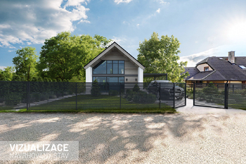 Vizualizace možné stavby. - Prodej pozemku 924 m², Pleše