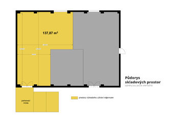 Pronájem skladovacích prostor 138 m², Praha 9 - Horní Počernice