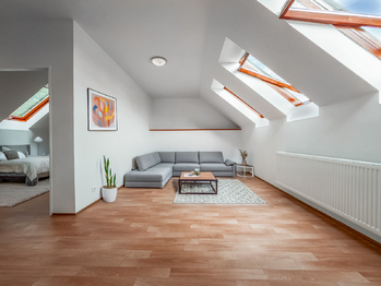 Vizualizace: Obývací pokoj - Pronájem bytu 3+kk v osobním vlastnictví 64 m², Jesenice