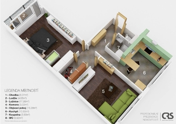 Prodej bytu 2+1 v družstevním vlastnictví 63 m², Ostrava