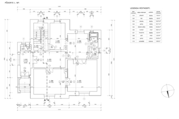 Půdorys 1. NP - Prodej domu 197 m², Kolín