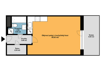 Prodej bytu 1+kk v osobním vlastnictví 40 m², Praha 5 - Jinonice