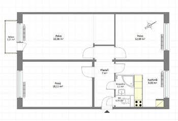Prodej bytu 3+1 v osobním vlastnictví 73 m², Brno