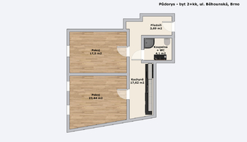Pronájem bytu 2+1 v osobním vlastnictví 68 m², Brno