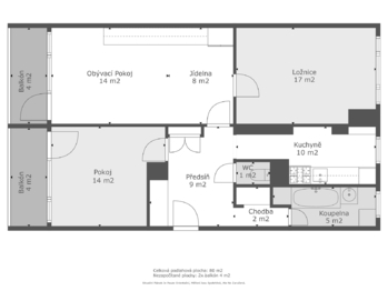 Prodej bytu 3+1 v osobním vlastnictví 90 m², Brandýs nad Labem-Stará Boleslav