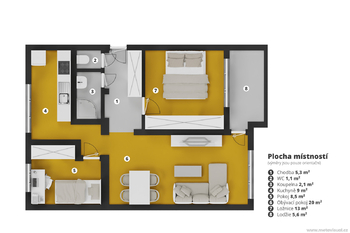 Pronájem bytu 3+1 v osobním vlastnictví 66 m², Praha 9 - Hloubětín