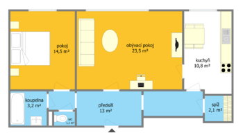Prodej bytu 2+1 v osobním vlastnictví 73 m², Brno