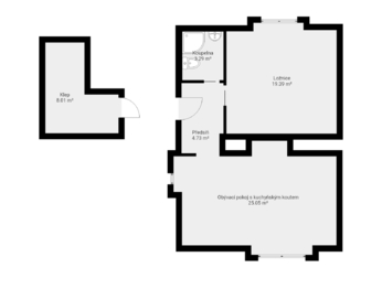 Prodej bytu 2+kk v osobním vlastnictví 54 m², Praha 4 - Podolí