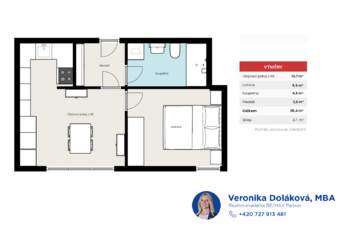Prodej bytu 2+kk v osobním vlastnictví 38 m², Plzeň