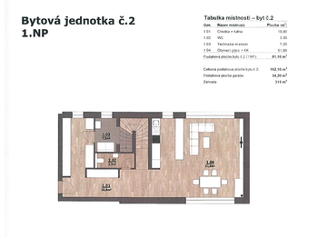 Prodej bytu 3+kk v osobním vlastnictví 205 m², Mukařov