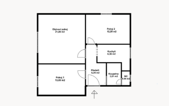 Pronájem bytu 3+1 v osobním vlastnictví 64 m², Praha 4 - Podolí