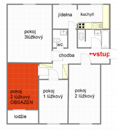 Pronájem bytu - pokoje v osobním vlastnictví 89 m², Zlín