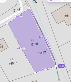rozměry pozemku - Prodej pozemku 826 m², Svojetice