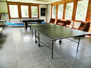 Kulečník a společenská místnost. - Prodej ubytovacího zařízení 1320 m², Velká Turná