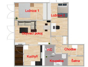 Pronájem bytu 3+1 v osobním vlastnictví 66 m², Praha 10 - Strašnice
