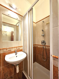 Koupelna+WC - Pronájem bytu 1+kk v osobním vlastnictví 19 m², Praha 3 - Žižkov