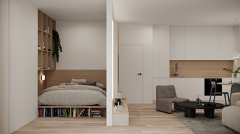Vizualizace - Prodej bytu 2+kk v osobním vlastnictví 98 m², České Budějovice