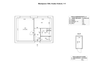 Pronájem bytu 1+1 v osobním vlastnictví 35 m², Hradec Králové