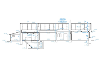 Současný stav, řez 3 - Prodej domu 94 m², Křečhoř