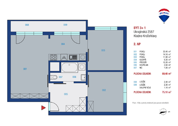 Prodej bytu 3+kk v osobním vlastnictví 75 m², Kladno