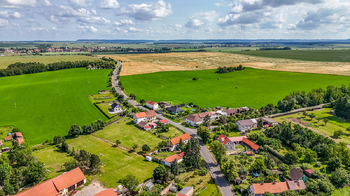 Pohled směr Džbán - Prodej domu 105 m², Přílepy