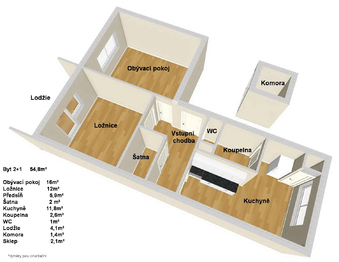Prodej bytu 2+1 v osobním vlastnictví 55 m², Olomouc
