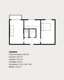Prodej bytu 2+1 v družstevním vlastnictví 63 m², Hradec Králové