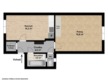 Pronájem bytu 1+1 v osobním vlastnictví 47 m², Praha 5 - Smíchov