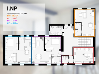 Prodej bytu 3+kk v osobním vlastnictví 202 m², Čáslav