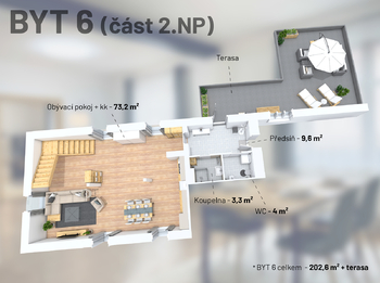 Prodej bytu 3+kk v osobním vlastnictví 202 m², Čáslav