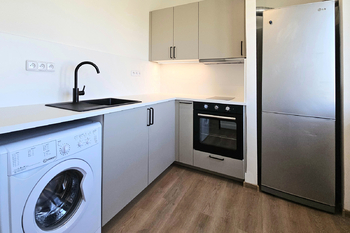 kuchyně - Pronájem bytu 1+1 v družstevním vlastnictví 33 m², Praha 9 - Libeň