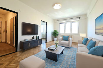 pokoj - vizualizace - Pronájem bytu 1+1 v družstevním vlastnictví 33 m², Praha 9 - Libeň