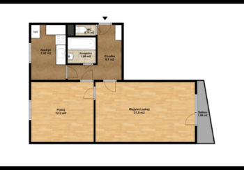 Pronájem bytu 2+1 v družstevním vlastnictví 56 m², Ostrava