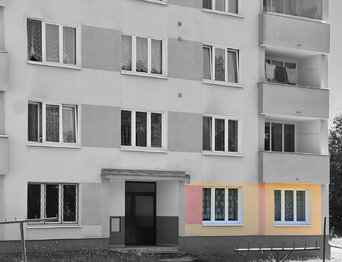 Okna bytu - pohled - Prodej bytu 1+1 v družstevním vlastnictví 38 m², Nejdek