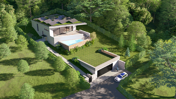 vizualizace domu foto 1 - Prodej pozemku 1083 m², Sentice 