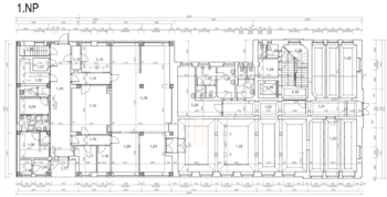 půdorys současný | 1. NP - Prodej nájemního domu 1194 m², Duchcov