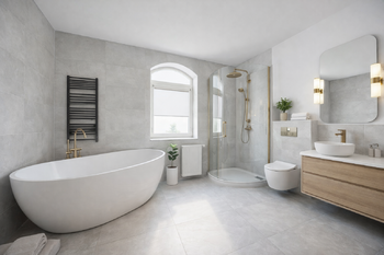 Vizualizace koupelny - Prodej domu 229 m², Studeněves