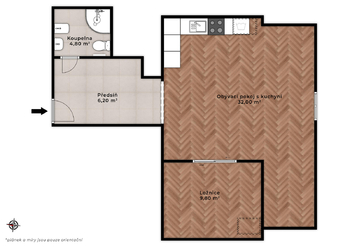 Prodej bytu 2+kk v osobním vlastnictví 53 m², Praha 3 - Vinohrady