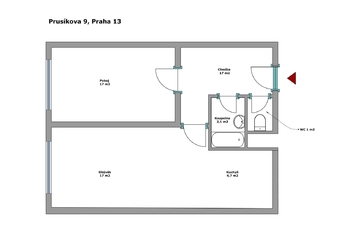 Prodej bytu 2+kk v osobním vlastnictví 46 m², Praha 5 - Stodůlky